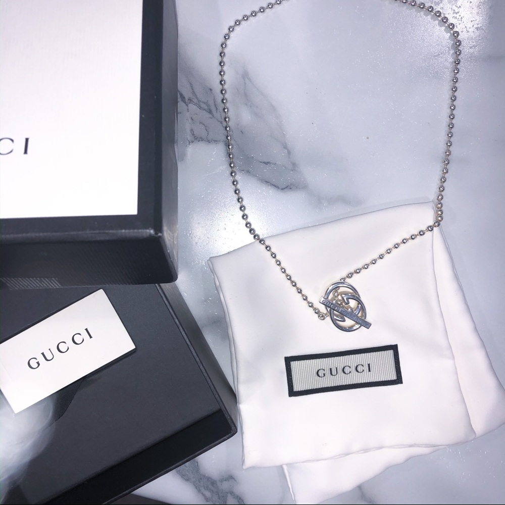 Gucci Britt Double G Toggle Necklace